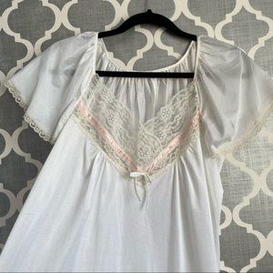 Vintage Midi Length White Nightgown